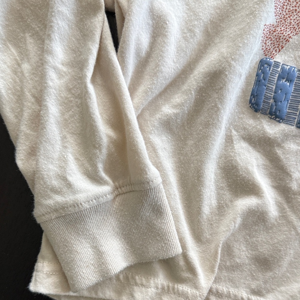 The Children's Place Cream Long-Sleeve Fox Top with Blue Beanie - Picture 5 of 7